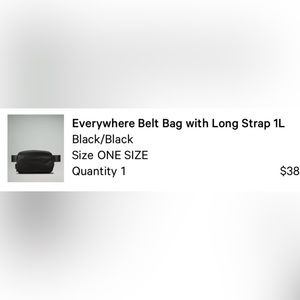 Lululemon brandnew long strap 1L BLACK